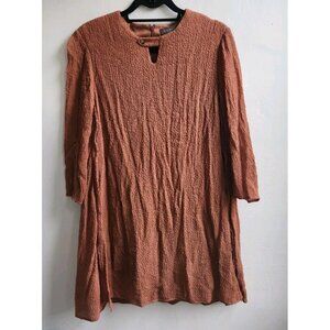 Hensely Women Sheath Half Sleeve  Silk Midi Dress Size 2